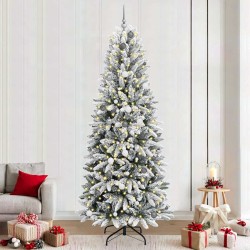 Sapin de Noël artificiel avec 300 LED avec support Blanc 240 cm 546895546895