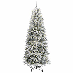 Sapin de Noël artificiel avec 300 LED avec support Blanc 240 cm 546895546895