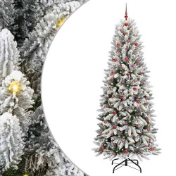 Sapin de Noël artificiel avec 300 LED avec support Blanc 240 cm 546896546896