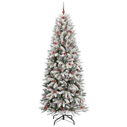 Sapin de Noël artificiel avec 300 LED avec support Blanc 240 cm 546896546896