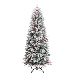 Sapin de Noël artificiel avec 300 LED avec support Blanc 240 cm 546896546896