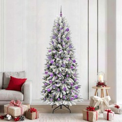 Sapin de Noël artificiel avec 300 LED avec support Blanc 210 cm 546897546897