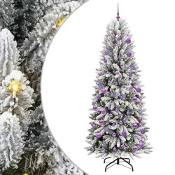 Sapin de Noël artificiel avec 300 LED avec support Blanc 210 cm 546897546897