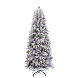 Sapin de Noël artificiel avec 300 LED avec support Blanc 210 cm 546897546897