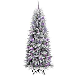 Sapin de Noël artificiel avec 300 LED avec support Blanc 210 cm 546897546897