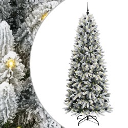 Sapin de Noël artificiel avec 300 LED avec support Blanc 240 cm 546898546898