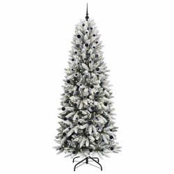 Sapin de Noël artificiel avec 300 LED avec support Blanc 240 cm 546898546898