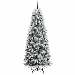Sapin de Noël artificiel avec 300 LED avec support Blanc 240 cm 546898546898