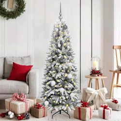 Sapin de Noël artificiel avec 150 LED avec support Blanc 150 cm 546899546899