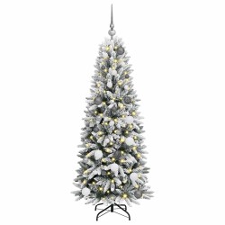 Sapin de Noël artificiel avec 150 LED avec support Blanc 150 cm 546899546899