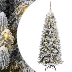 Sapin de Noël artificiel avec 150 LED avec support Blanc 150 cm 546900546900