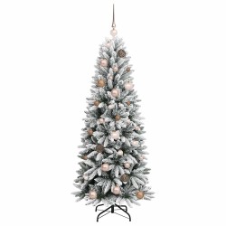 Sapin de Noël artificiel avec 150 LED avec support Blanc 150 cm 546900546900