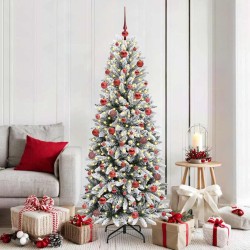 Sapin de Noël artificiel avec 300 LED avec support Blanc 180 cm 546901546901