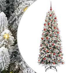 Sapin de Noël artificiel avec 300 LED avec support Blanc 180 cm 546901546901