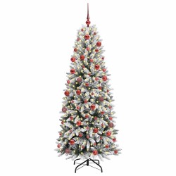 Sapin de Noël artificiel avec 300 LED avec support Blanc 180 cm 546901546901