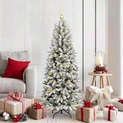 Sapin de Noël artificiel avec 150 LED avec support Blanc 150 cm 546903546903