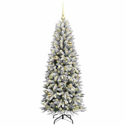 Sapin de Noël artificiel avec 150 LED avec support Blanc 150 cm 546903546903