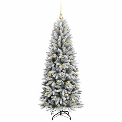 Sapin de Noël artificiel avec 150 LED avec support Blanc 150 cm 546903546903