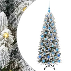 Sapin de Noël artificiel avec 150 LED avec support Blanc 150 cm 546904546904