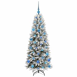 Sapin de Noël artificiel avec 150 LED avec support Blanc 150 cm 546904546904