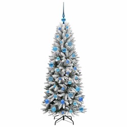 Sapin de Noël artificiel avec 150 LED avec support Blanc 150 cm 546904546904