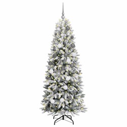 Sapin de Noël artificiel avec 300 LED avec support Blanc 180 cm 546905546905