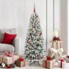 Sapin de Noël artificiel avec 150 LED avec support Blanc 150 cm 546906546906