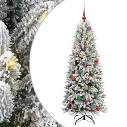 Sapin de Noël artificiel avec 150 LED avec support Blanc 150 cm 546906546906