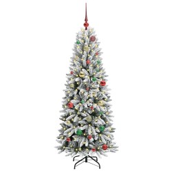Sapin de Noël artificiel avec 150 LED avec support Blanc 150 cm 546906546906