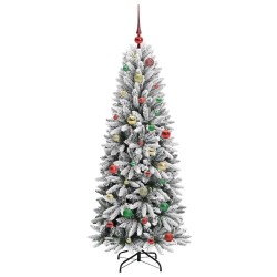 Sapin de Noël artificiel avec 150 LED avec support Blanc 150 cm 546906546906