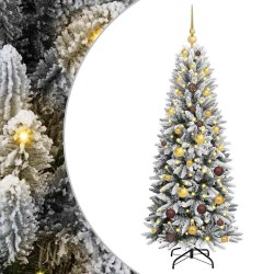 Sapin de Noël artificiel avec 150 LED avec support Blanc 150 cm 546907546907