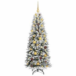 Sapin de Noël artificiel avec 150 LED avec support Blanc 150 cm 546907546907
