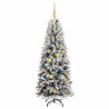 Sapin de Noël artificiel avec 150 LED avec support Blanc 150 cm 546907546907