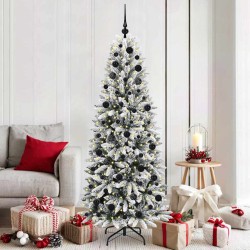 Sapin de Noël artificiel avec 300 LED avec support Blanc 180 cm 546908546908