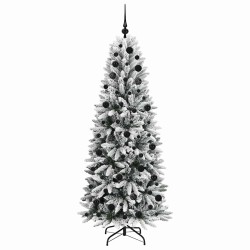 Sapin de Noël artificiel avec 300 LED avec support Blanc 180 cm 546908546908