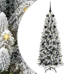 Sapin de Noël artificiel avec 150 LED avec support Blanc 150 cm 546910546910