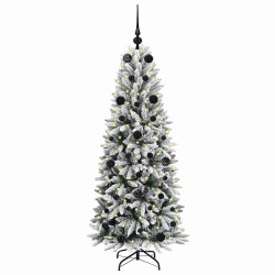 Sapin de Noël artificiel avec 150 LED avec support Blanc 150 cm 546910546910