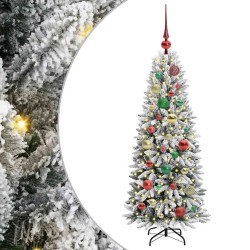 Sapin de Noël artificiel avec 150 LED avec support Blanc 120 cm 546911546911