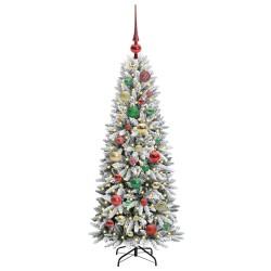 Sapin de Noël artificiel avec 150 LED avec support Blanc 120 cm 546911546911