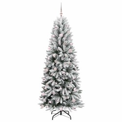 Sapin de Noël artificiel avec 300 LED avec support Blanc 240 cm 546914546914