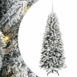 Sapin de Noël artificiel avec 150 LED avec support Blanc 150 cm 546915546915
