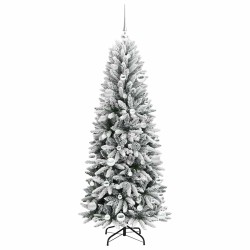 Sapin de Noël artificiel avec 150 LED avec support Blanc 150 cm 546915546915