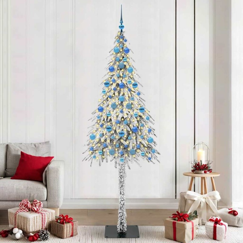 Sapin de Noël avec 300 LED Blanc 210 cm PE et Acier 546921546921
