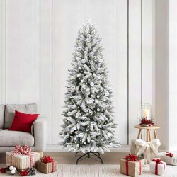 Sapin de Noël artificiel avec 300 LED avec support Blanc 210 cm 546929546929