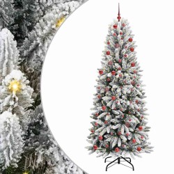 Sapin de Noël artificiel avec 300 LED avec support Blanc 210 cm 546930546930