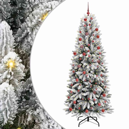 Sapin de Noël artificiel avec 300 LED avec support Blanc 210 cm 546930546930