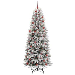 Sapin de Noël artificiel avec 300 LED avec support Blanc 210 cm 546930546930