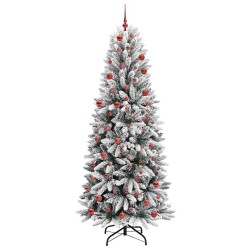 Sapin de Noël artificiel avec 300 LED avec support Blanc 210 cm 546930546930