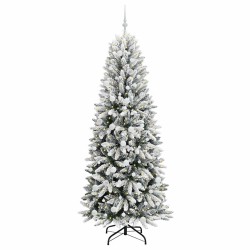 Sapin de Noël artificiel avec 300 LED avec support Blanc 210 cm 546931546931