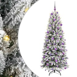 Sapin de Noël artificiel avec 300 LED avec support Blanc 180 cm 546932546932